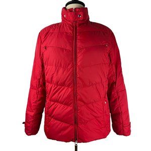 Land's End Red Puffy Down Jacket, Women's Size XL, 18-20